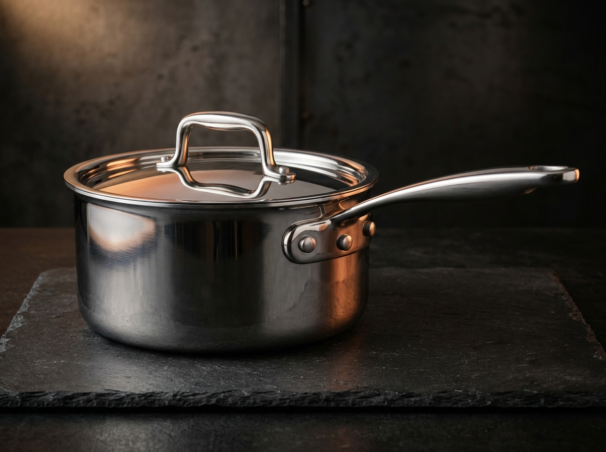 3-Quart Heavy 5-Ply Clad Stainless Steel Saucepan with Lid