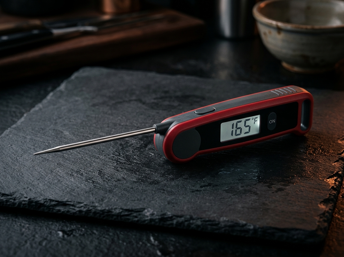 1-Second Folding Instant-Read Digital Kitchen Meat and Oil Thermometer