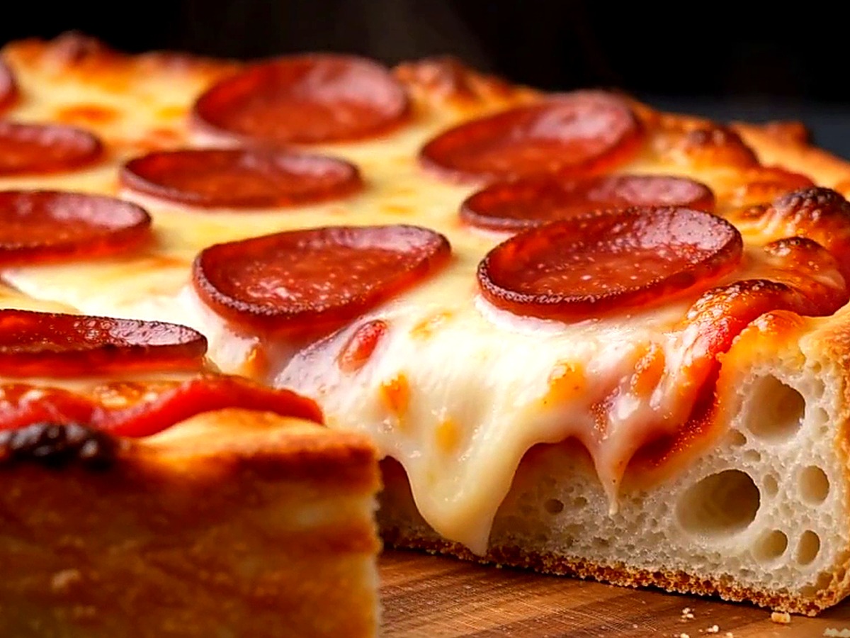 Detroit Frico-Edge Pepperoni Pizza