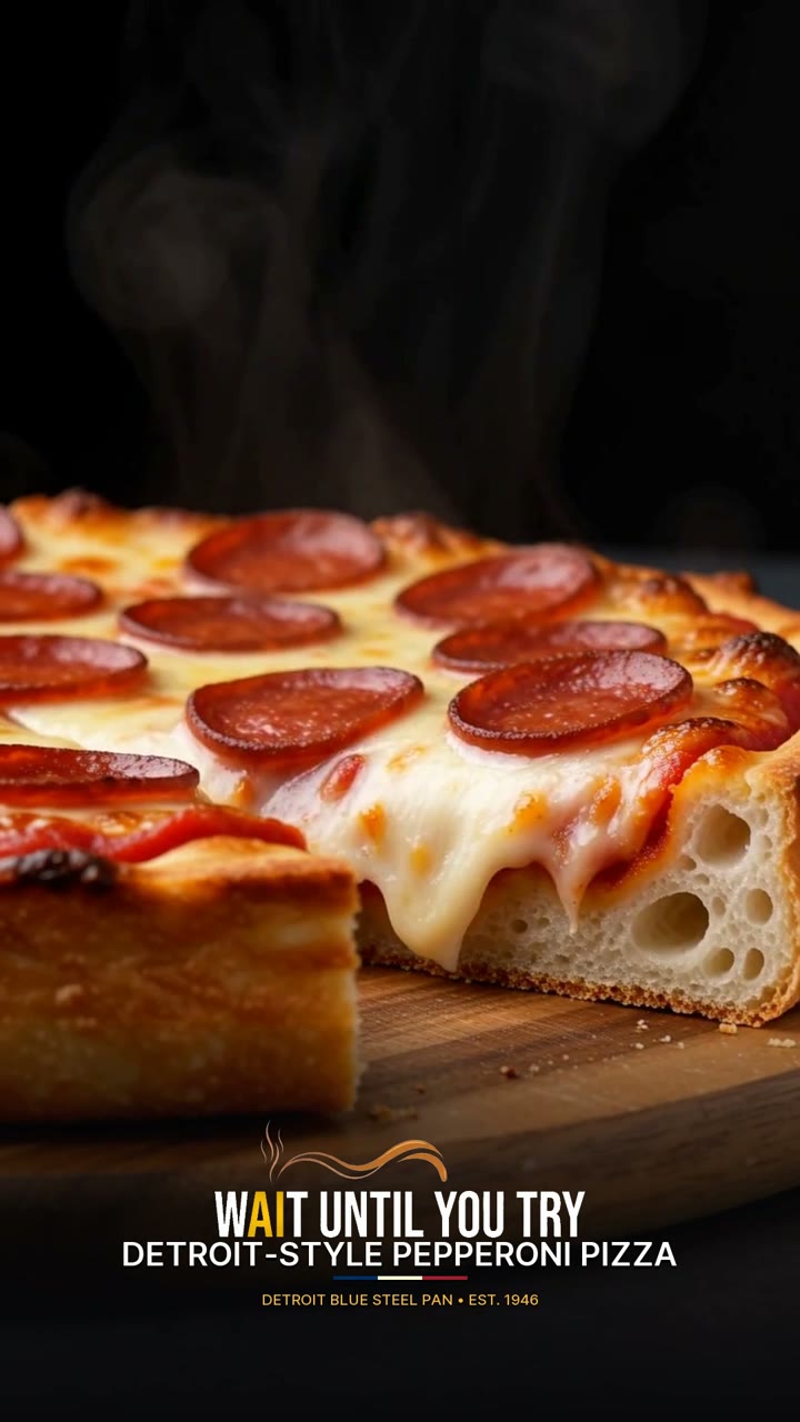 Detroit-Style Frico Edge Pepperoni Pizza
