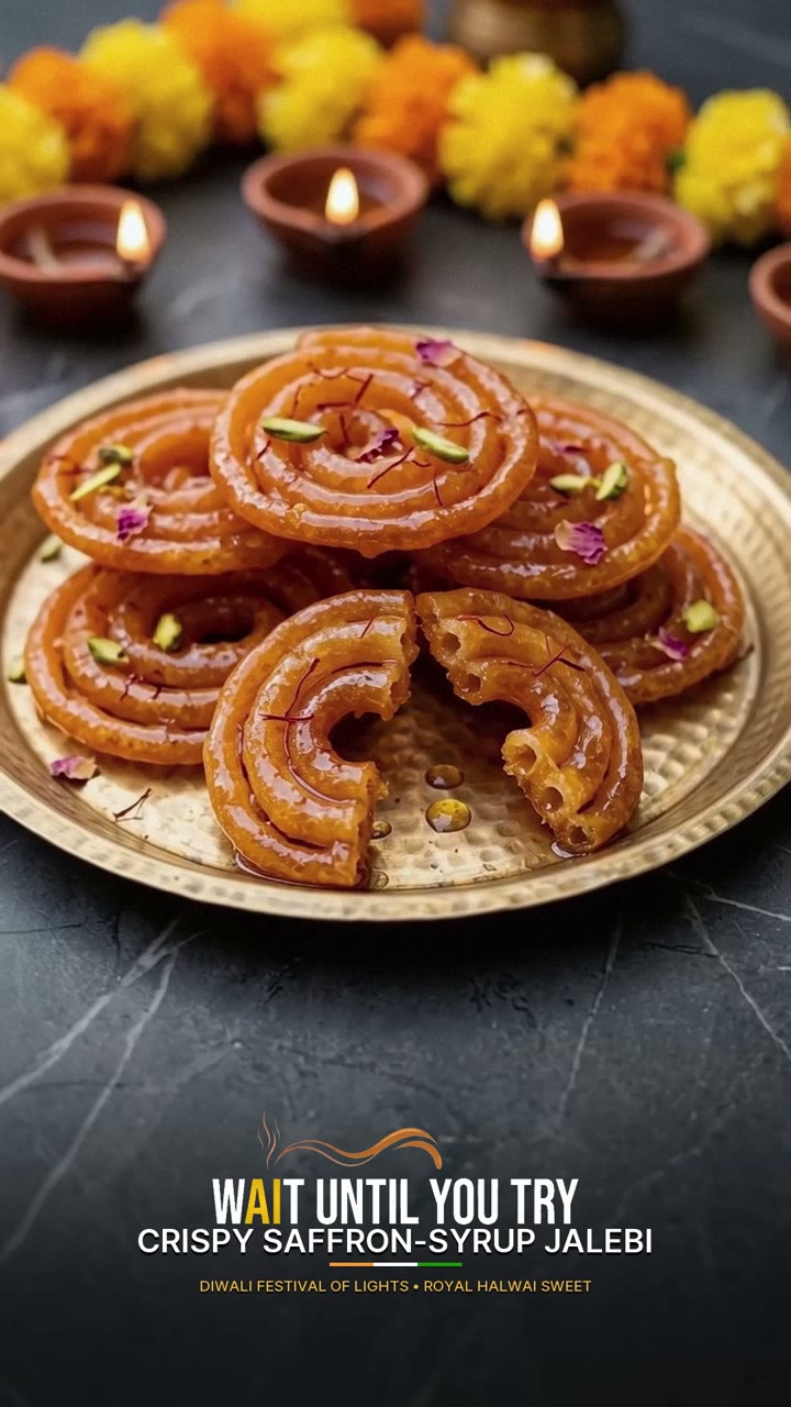 Crispy Saffron-Syrup Jalebi