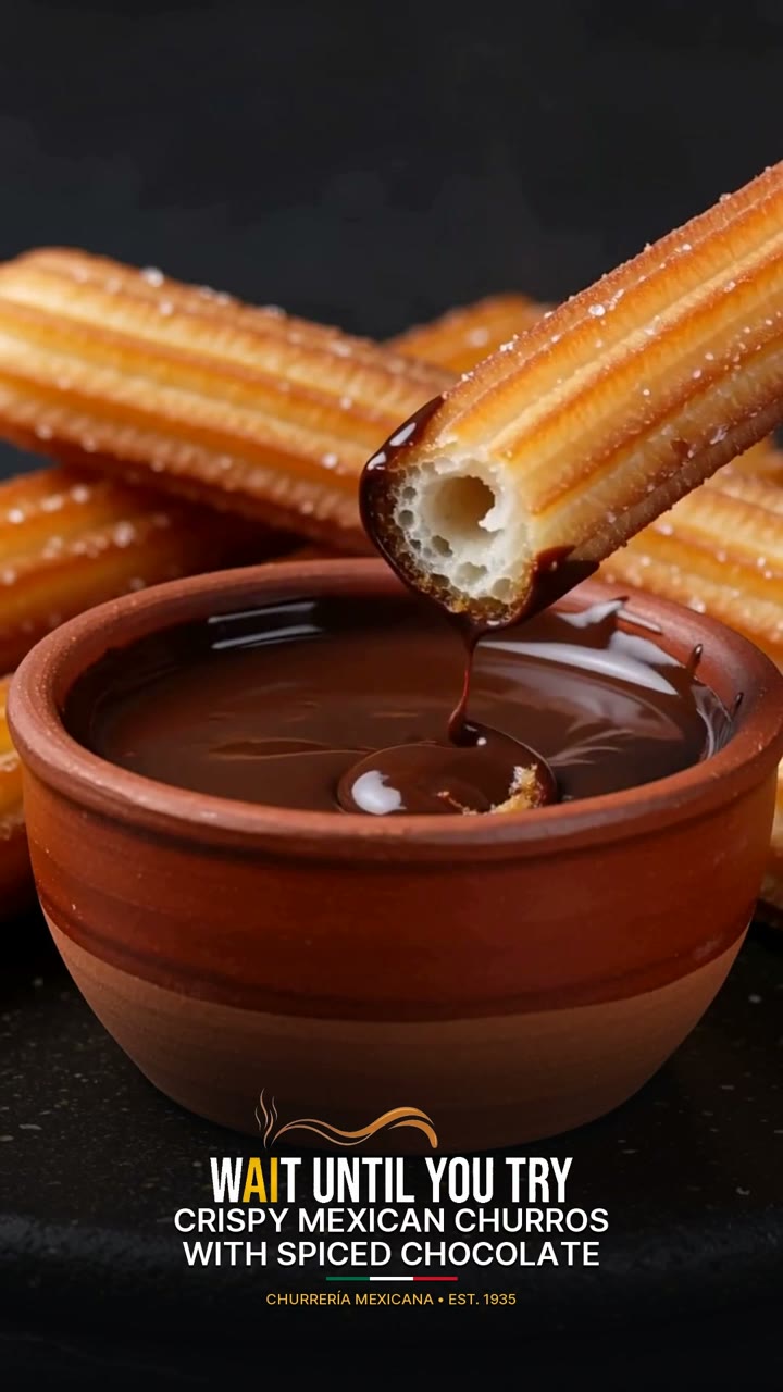 Crispy Mexican Churros with Spiced Chocolate