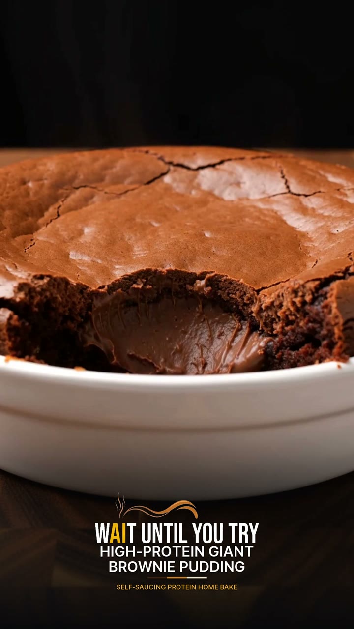 High-Protein Giant Brownie Pudding