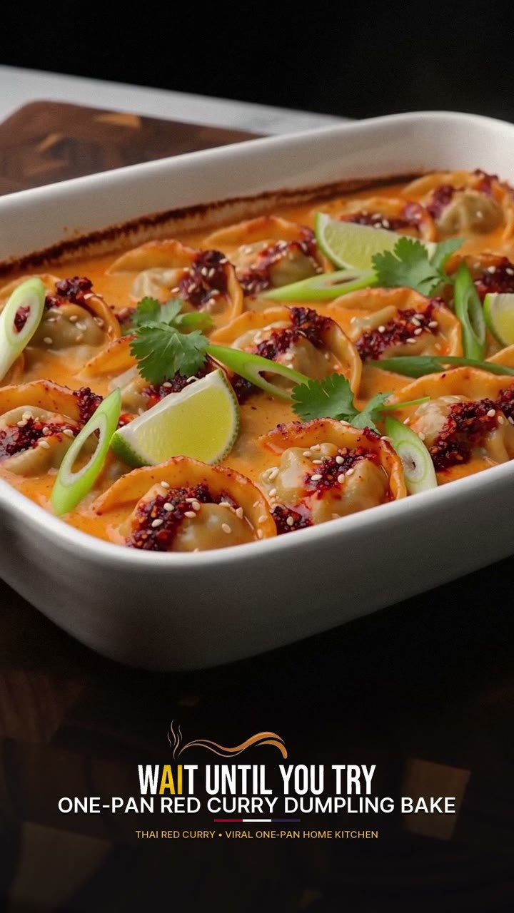 One-Pan Red Curry Dumpling Bake