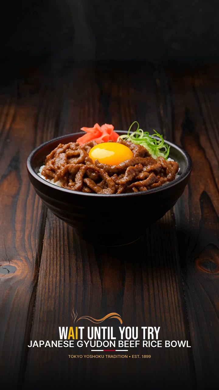 Japanese Gyudon Beef Rice Bowl