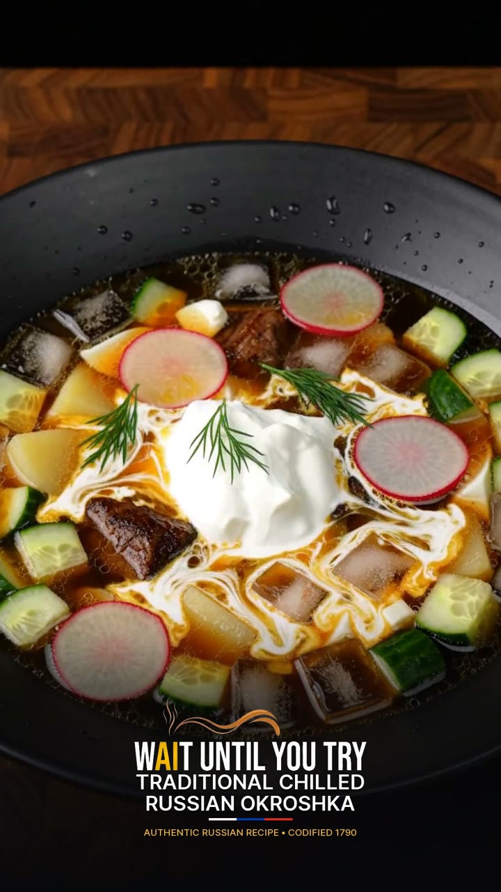 Traditional Chilled Russian Okroshka