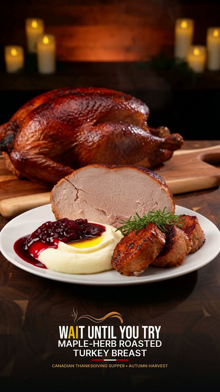 Canadian Maple-Herb Butter Roasted Turkey Breast