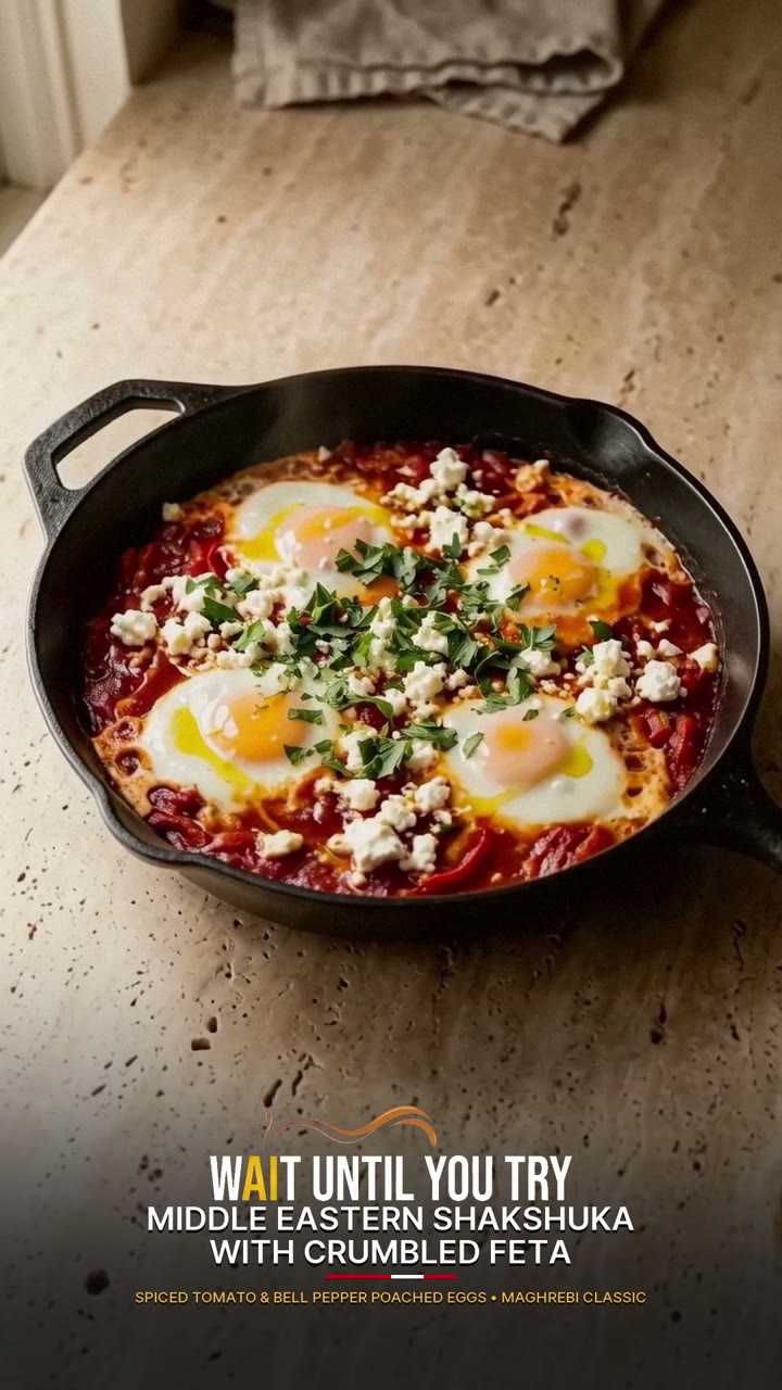 Middle Eastern Shakshuka with Crumbled Feta