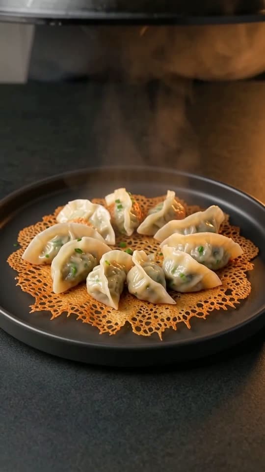 Step 6: Crisp the Honeycomb Skirt & Invert onto a Plate: Remove the lid and lower the heat to medium-low for 2 to 3 minutes, swi
