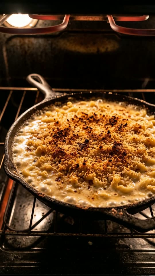Step 7: Bake & Blister Under the Broiler: Bake at 200°C (400°F) for 12 to 15 minutes until the cheese sauce bubbles vigorously a