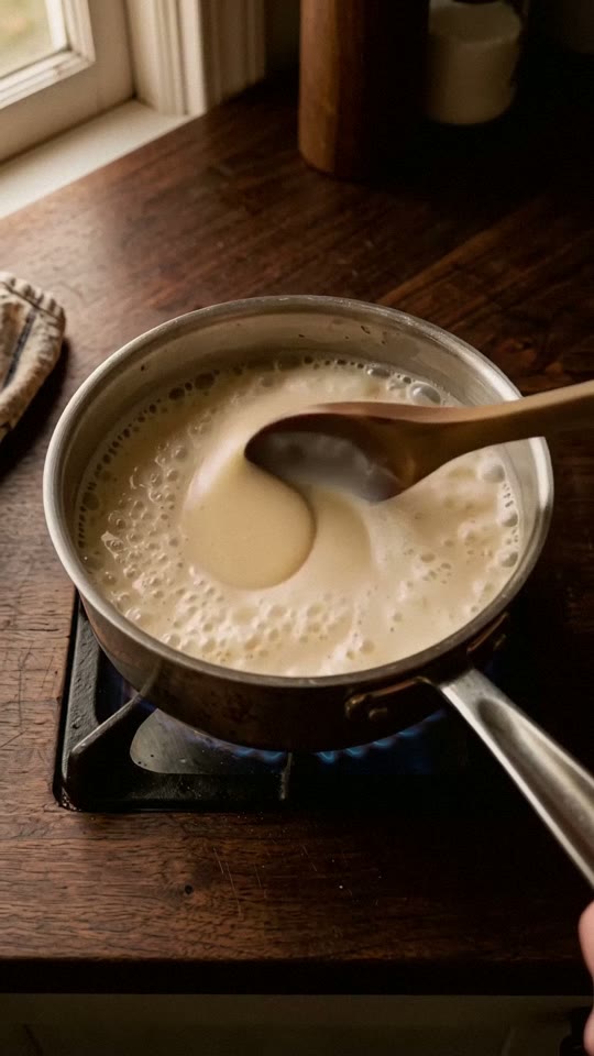 Step 4: Cook Caramel to 118°C (245°F) Firm-Ball: Bring to a boil and add the remaining cream a little at a time so the boil neve