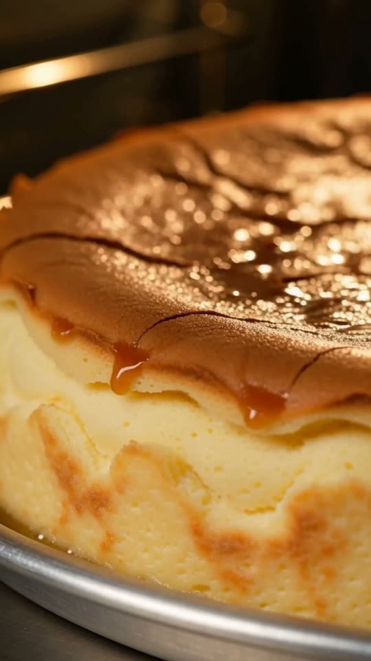 Step 5: Pour & Bake at High Heat: Pour the batter into the parchment-lined tin and tap firmly twice on the counter to pop any la